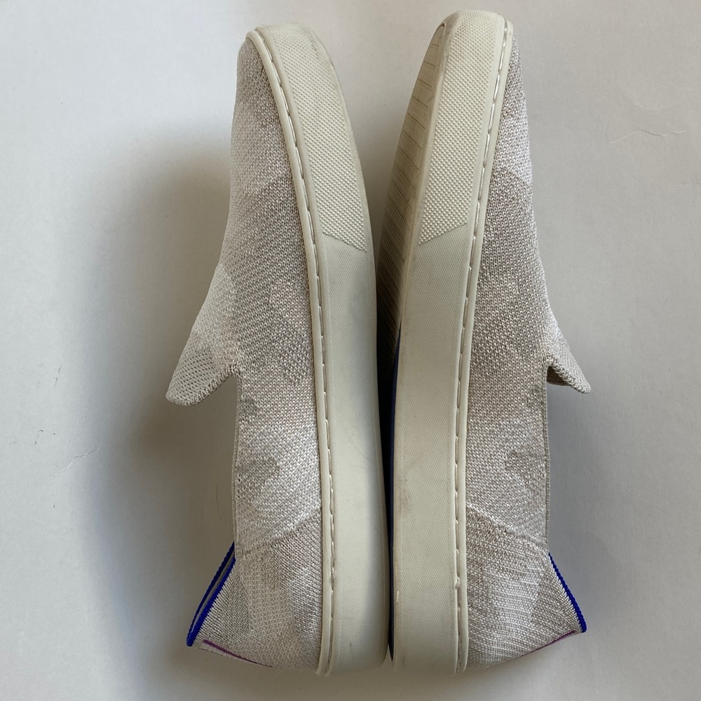 Rothy's The Original Slip On Sneakers Beige Camo Print Size 8 - Picture 7 of 16
